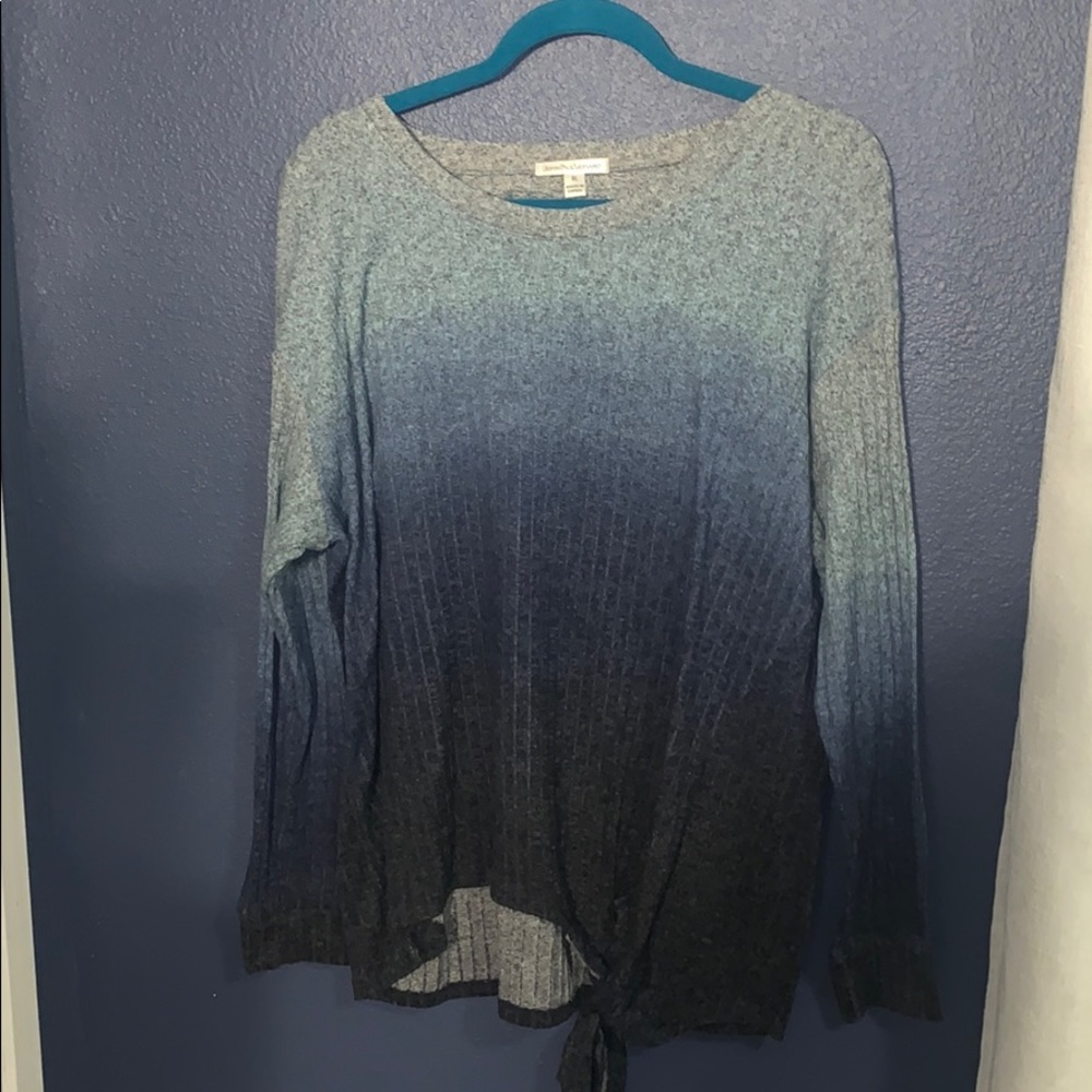 Blue grey sweater for women size class